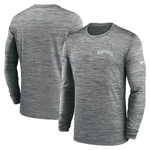 Seattle seahawks nike sideline velocity athletic stack performance long sleeve t shirt Gray