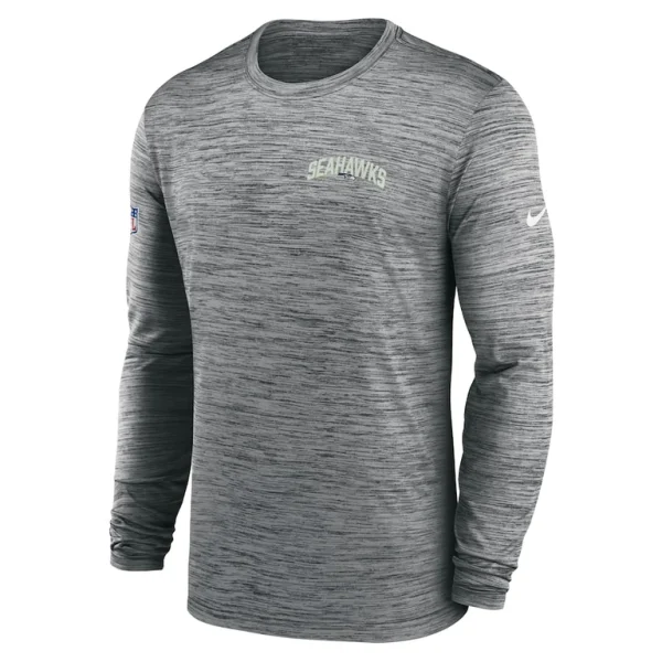 Seattle seahawks nike sideline velocity athletic stack performance long sleeve t shirt Gray M