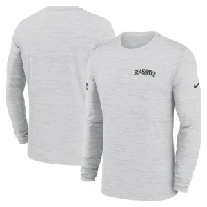 Seattle seahawks nike sideline velocity athletic stack performance long sleeve t shirt White