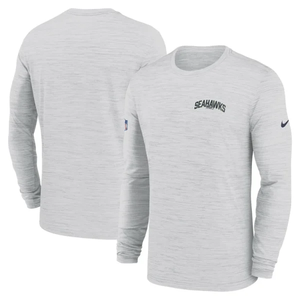 Seattle seahawks nike sideline velocity athletic stack performance long sleeve t shirt White