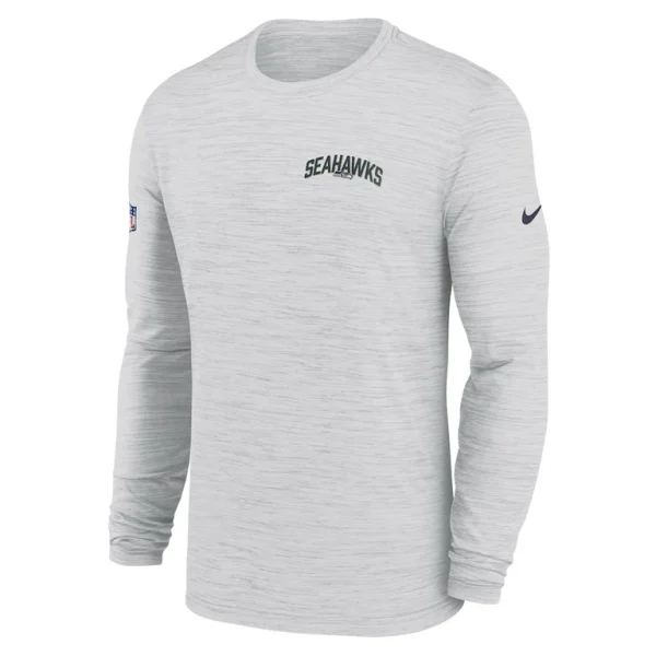 Seattle seahawks nike sideline velocity athletic stack performance long sleeve t shirt White M