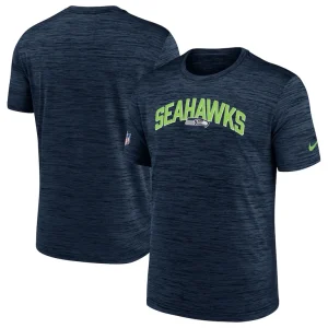 Seattle seahawks nike sideline velocity athletic stack performance t shirt Navy