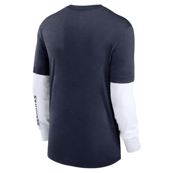 Seattle seahawks nike slub fashion long sleeve t shirt Heather college navy L