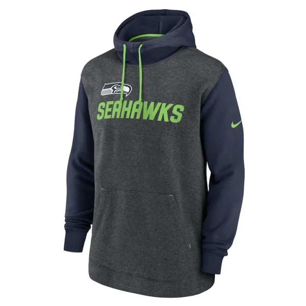Seattle seahawks nike surrey legacy pullover hoodie Heathered charcoalcollege navy M