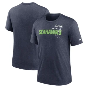 Seattle seahawks nike team tri blend t shirt Heather navy
