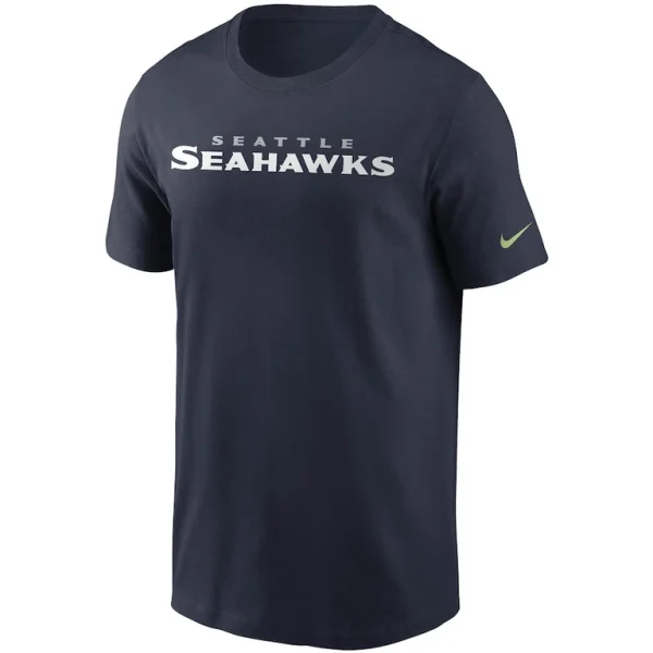 Seattle seahawks nike team wordmark t shirt College navy M