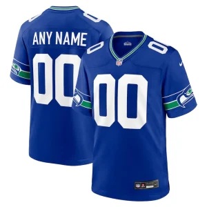 Seattle seahawks nike throwback custom jersey Royal