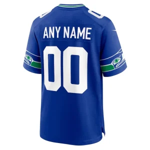 Seattle seahawks nike throwback custom jersey Royal L