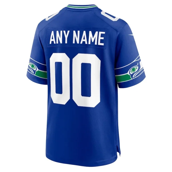 Seattle seahawks nike throwback custom jersey Royal L