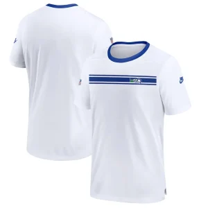 Seattle seahawks nike throwback sideline coaches performance t shirt White