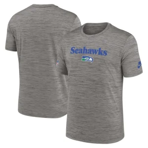Seattle seahawks nike throwback sideline performance t shirt Heather charcoal
