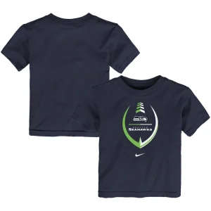 Seattle seahawks nike toddler football wordmark t shirt College navy