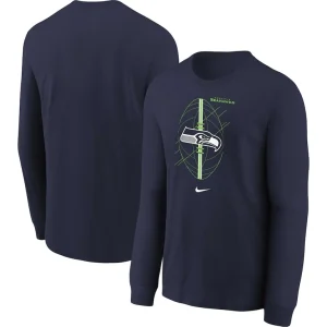 Seattle seahawks nike toddler icon long sleeve t shirt College navy