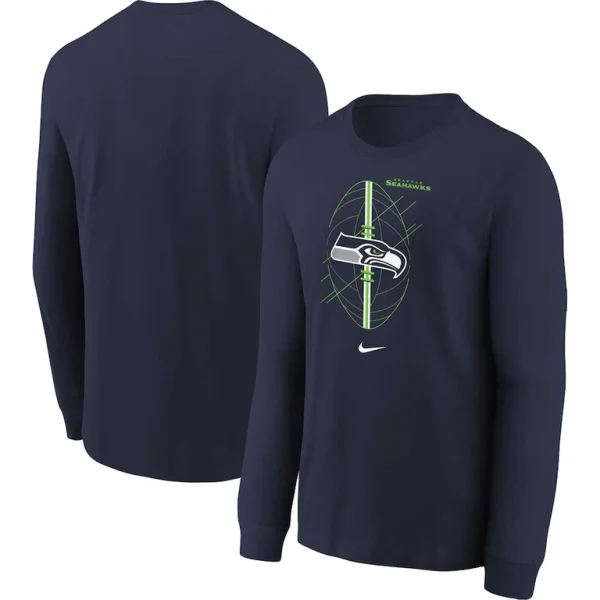 Seattle seahawks nike toddler icon long sleeve t shirt College navy