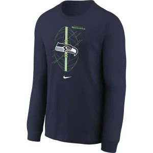 Seattle seahawks nike toddler icon long sleeve t shirt College navy 3T