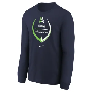 Seattle seahawks nike toddler icon long sleeve t shirt College navy 3T