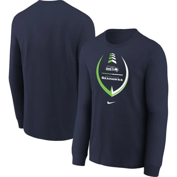 Seattle seahawks nike toddler icon long sleeve t shirt College navy
