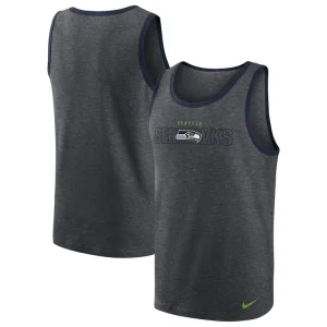 Seattle seahawks nike tri blend tank top Heathered charcoal
