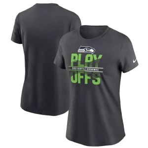 Seattle seahawks nike womens 2022 nfl playoffs iconic t shirt anthracite Multi