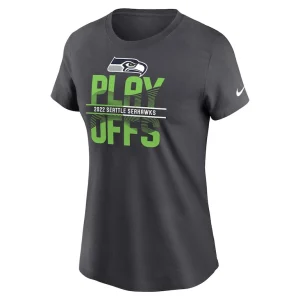 Seattle seahawks nike womens 2022 nfl playoffs iconic t shirt anthracite Multi M