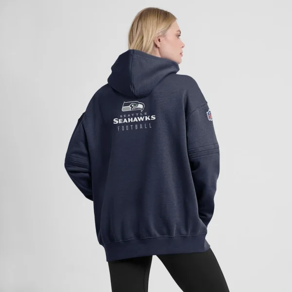 Seattle seahawks nike womens 2023 sideline club fleece pullover hoodie College navy XL
