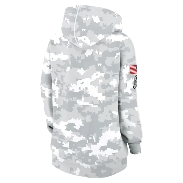 Seattle seahawks nike womens 2024 salute to service club fleece oversized pullover hoodie Arctic camo M