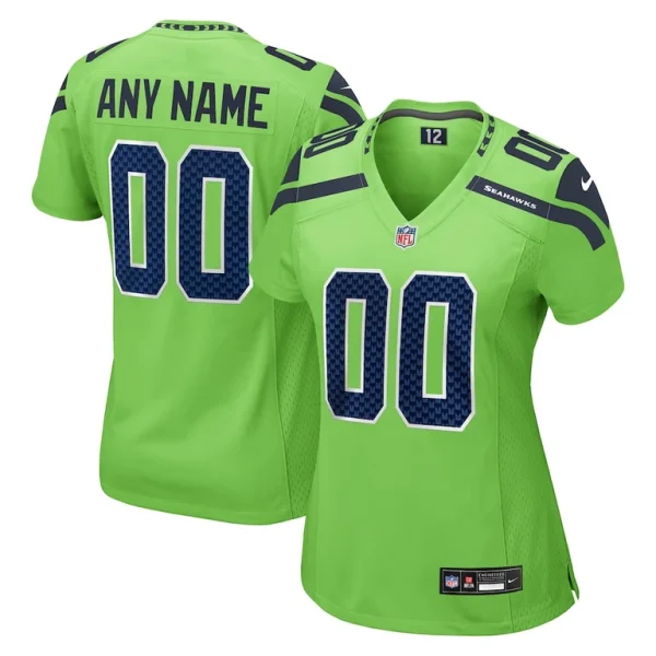 Seattle seahawks nike womens alternate custom game jersey Neon green
