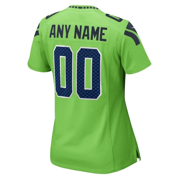 Seattle seahawks nike womens alternate custom game jersey Neon green L