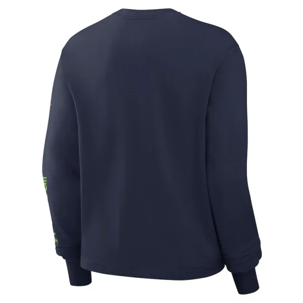 Seattle seahawks nike womens boxy long sleeve t shirt College navy M