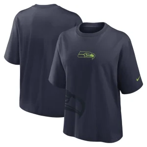 Seattle seahawks nike womens boxy t shirt College navy