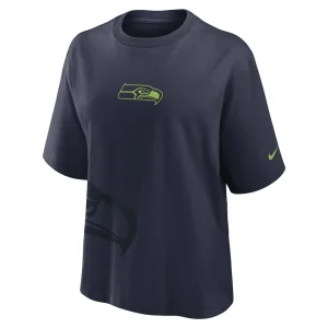 Seattle seahawks nike womens boxy t shirt College navy S