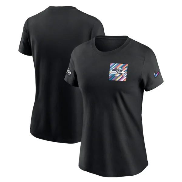 Seattle seahawks nike womens crucial catch sideline tri blend t shirt Black