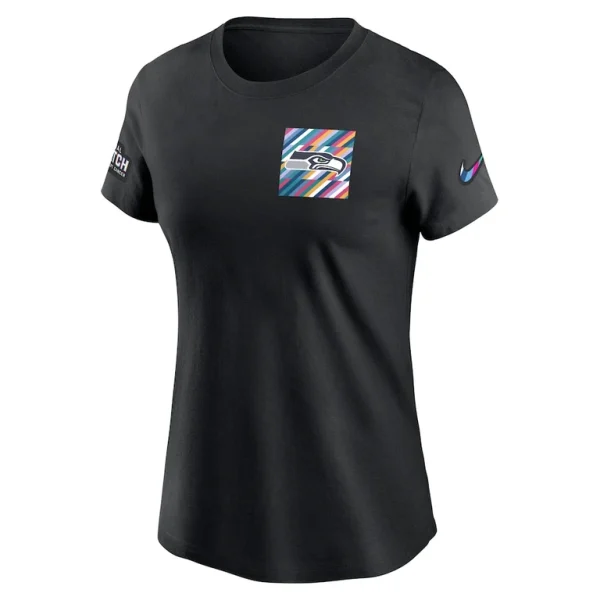 Seattle seahawks nike womens crucial catch sideline tri blend t shirt Black S