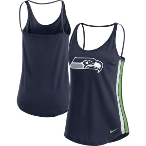 Seattle seahawks nike womens fashion performance tank top College navy