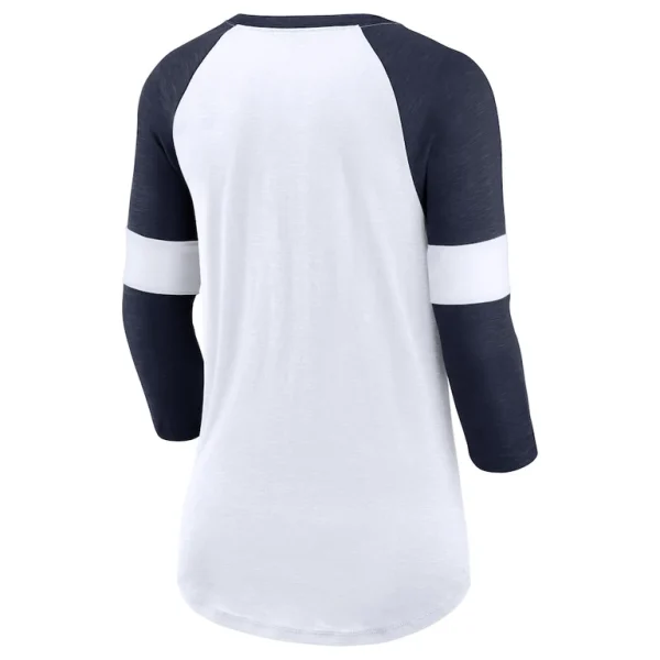Seattle seahawks nike womens football pride raglan 34 sleeve t shirt Whiteheather college navy M
