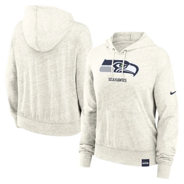 Seattle seahawks nike womens gym vintage logo pullover hoodie Cream