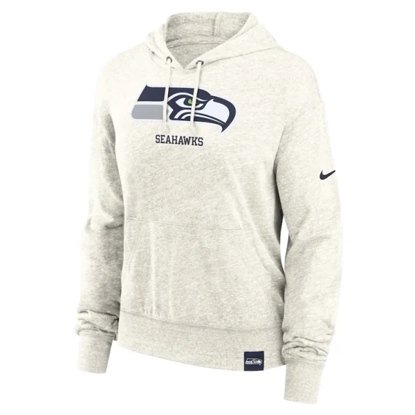 Seattle seahawks nike womens gym vintage logo pullover hoodie Cream S