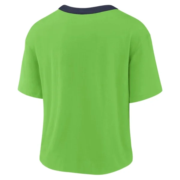 Seattle seahawks nike womens high hip fashion cropped top Neon green M