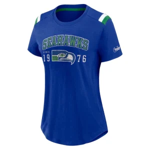 Seattle seahawks nike womens historic slub fashion t shirt Heather royal S