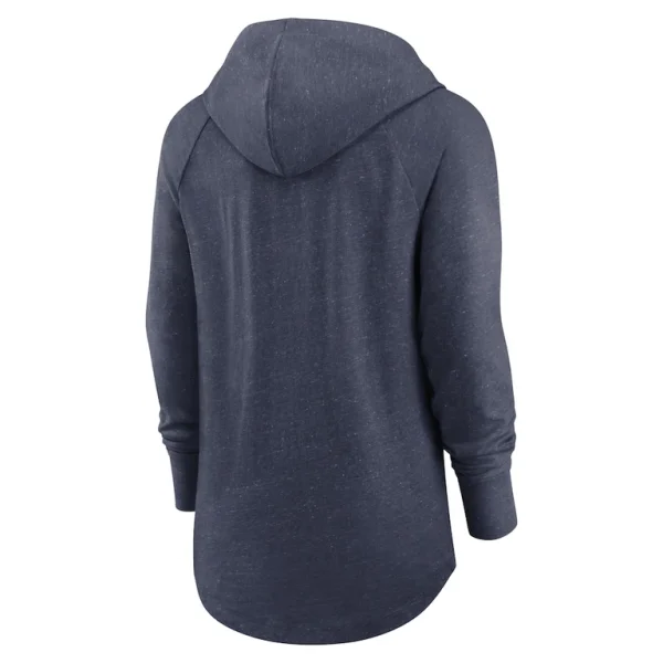 Seattle seahawks nike womens minimal statement lightweight raglan funnel neck pullover hoodie College navy M