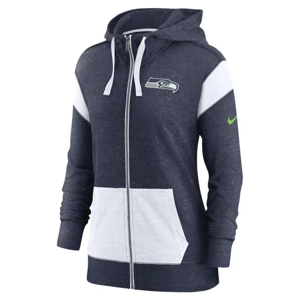 Seattle seahawks nike womens monaco lightweight full zip hoodie College navywhite S