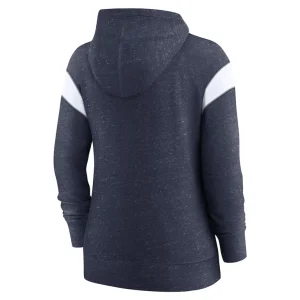 Seattle seahawks nike womens plus size monaco full zip lightweight hoodie College navywhite Plus 3X