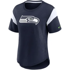 Seattle seahawks nike womens primary logo fashion top Heather college navy S