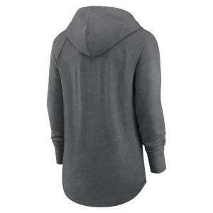 Seattle seahawks nike womens raglan funnel neck pullover hoodie Heather charcoal M
