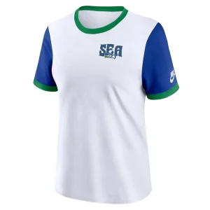Seattle seahawks nike womens rewind ringer t shirt Whiteroyal S