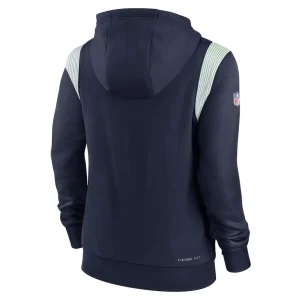 Seattle seahawks nike womens sideline stack performance pullover hoodie Navy M