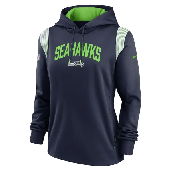 Seattle seahawks nike womens sideline stack performance pullover hoodie Navy S