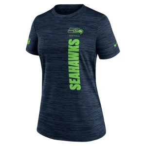 Seattle seahawks nike womens sideline velocity performance t shirt College navy S