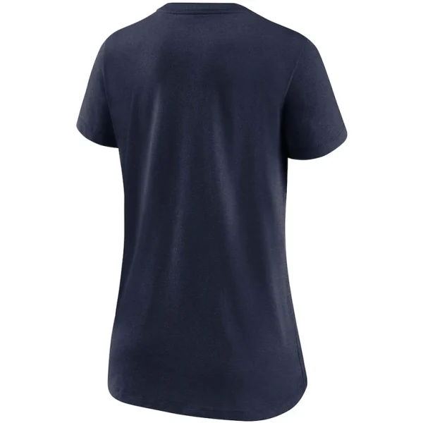 Seattle seahawks nike womens team name logo v neck tri blend t shirt College navy M