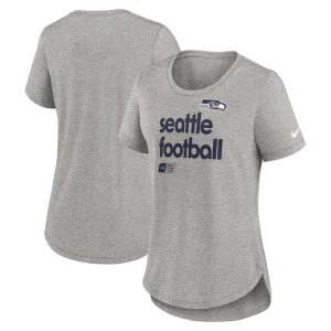 Seattle seahawks nike womens team shout out tri blend t shirt Heather gray